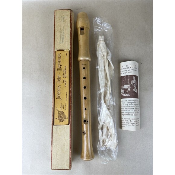 VTG Johannes Adler-Magnamusic RECORDER C-Soprano German Fingering A: 440 w/ Box - Picture 1 of 10
